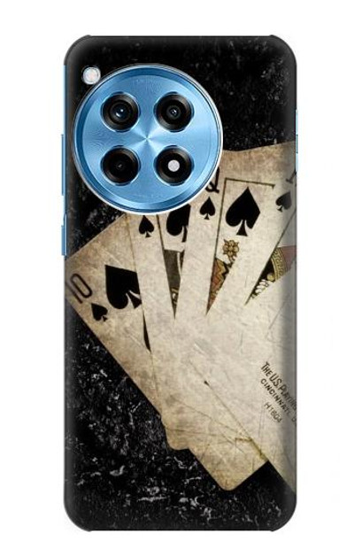 S3231 Vintage Royal Straight Flush Cards Case Cover Custodia per OnePlus 12R