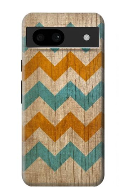 S3033 Vintage Wood Chevron Graphic Printed Case Cover Custodia per Google Pixel 8a