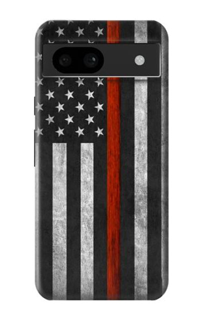 S3472 Firefighter Thin Red Line Flag Case Cover Custodia per Google Pixel 8a