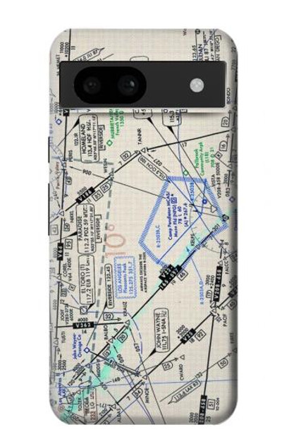 S3882 Flying Enroute Chart Case Cover Custodia per Google Pixel 8a