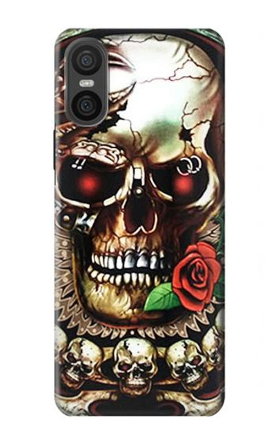 S0753 Skull Wing Rose Punk Case Cover Custodia per Sony Xperia 10 VI S0753 Skull Wing Rose Punk Case Cover Custodia per Sony Xperia 10 VI