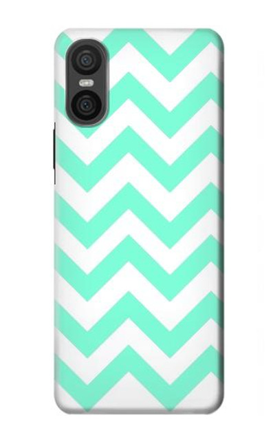 S1723 Mint Chevron Zigzag Case Cover Custodia per Sony Xperia 10 VI