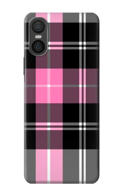 S3091 Pink Plaid Pattern Case Cover Custodia per Sony Xperia 10 VI