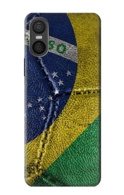 S3297 Brazil Flag Vintage Football Graphic Case Cover Custodia per Sony Xperia 10 VI