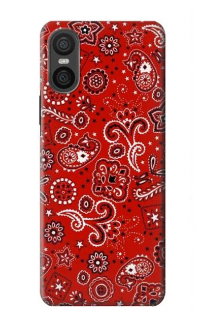 S3354 Red Classic Bandana Case Cover Custodia per Sony Xperia 10 VI