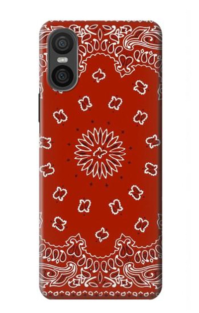 S3355 Bandana Red Pattern Case Cover Custodia per Sony Xperia 10 VI