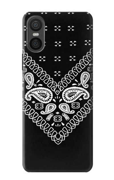 S3363 Bandana Black Pattern Case Cover Custodia per Sony Xperia 10 VI