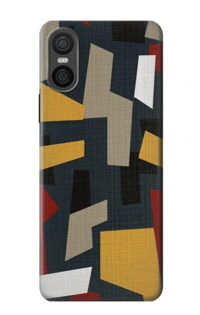 S3386 Abstract Fabric Texture Case Cover Custodia per Sony Xperia 10 VI
