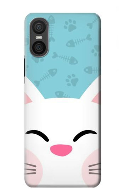 S3542 Cute Cat Cartoon Case Cover Custodia per Sony Xperia 10 VI