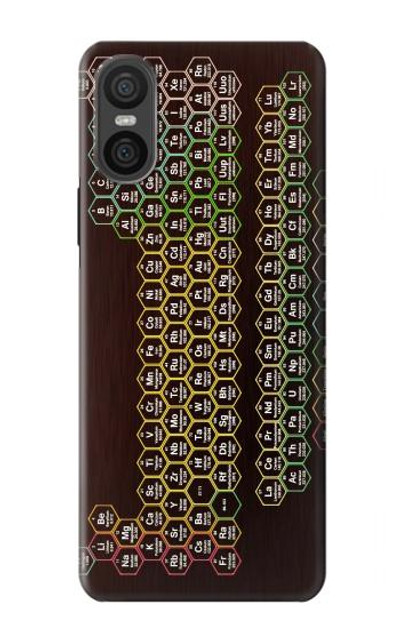 S3544 Neon Honeycomb Periodic Table Case Cover Custodia per Sony Xperia 10 VI