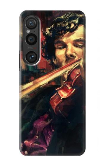 S0723 Violin Art Paint Case Cover Custodia per Sony Xperia 1 VI S0723 Violin Art Paint Case Cover Custodia per Sony Xperia 1 VI