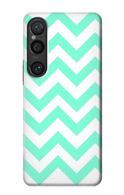 S1723 Mint Chevron Zigzag Case Cover Custodia per Sony Xperia 1 VI