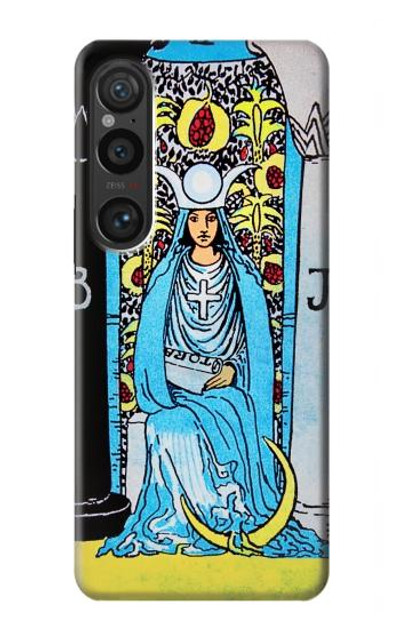 S2837 The High Priestess Vintage Tarot Card Case Cover Custodia per Sony Xperia 1 VI S2837 The High Priestess Vintage Tarot Card Case Cover Custodia per Sony Xperia 1 VI