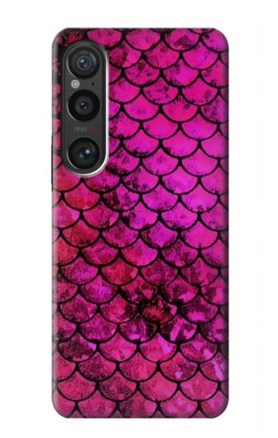 S3051 Pink Mermaid Fish Scale Case Cover Custodia per Sony Xperia 1 VI