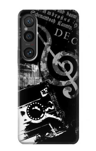 S3197 Music Cassette Note Case Cover Custodia per Sony Xperia 1 VI