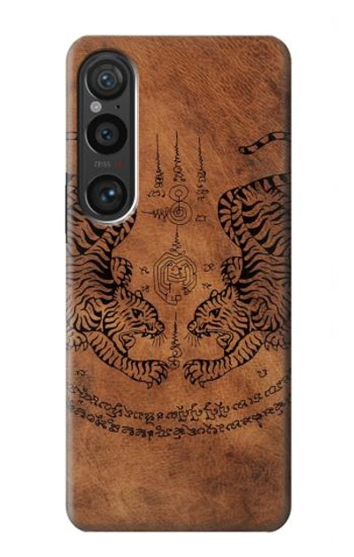 S3209 Sak Yant Twin Tiger Case Cover Custodia per Sony Xperia 1 VI