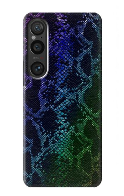 S3366 Rainbow Python Skin Graphic Print Case Cover Custodia per Sony Xperia 1 VI