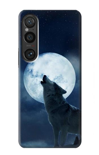 S3693 Grim White Wolf Full Moon Case Cover Custodia per Sony Xperia 1 VI