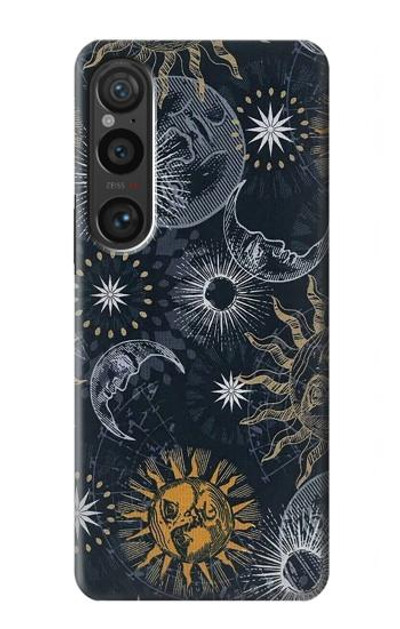 S3702 Moon and Sun Case Cover Custodia per Sony Xperia 1 VI