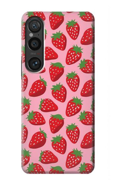 S3719 Strawberry Pattern Case Cover Custodia per Sony Xperia 1 VI