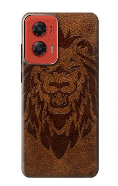 S2529 Leo Zodiac Tattoo Brown Graphic Print Case Cover Custodia per Motorola Moto G Stylus 5G (2024)