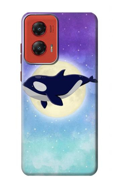 S3807 Killer Whale Orca Moon Pastel Fantasy Case Cover Custodia per Motorola Moto G Stylus 5G (2024)