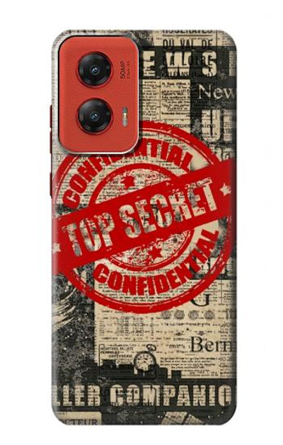 S3937 Text Top Secret Art Vintage Case Cover Custodia per Motorola Moto G Stylus 5G (2024)