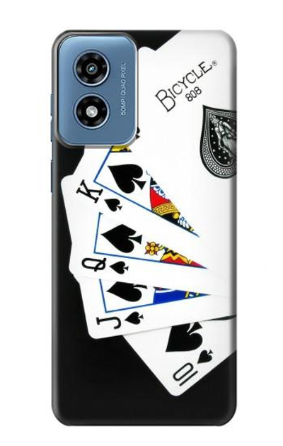 S1078 Poker Royal Straight Flush Case Cover Custodia per Motorola Moto G Play 4G (2024)