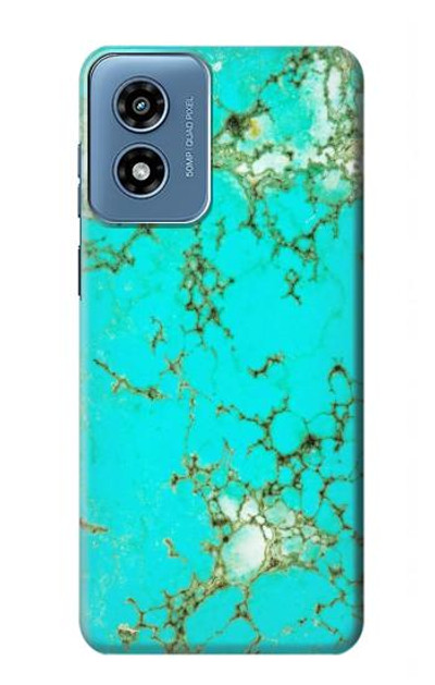 S2377 Turquoise Gemstone Texture Graphic Printed Case Cover Custodia per Motorola Moto G Play 4G (2024)