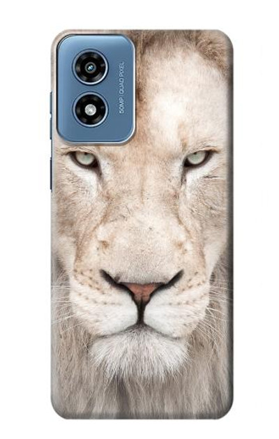 S2399 White Lion Face Case Cover Custodia per Motorola Moto G Play 4G (2024)