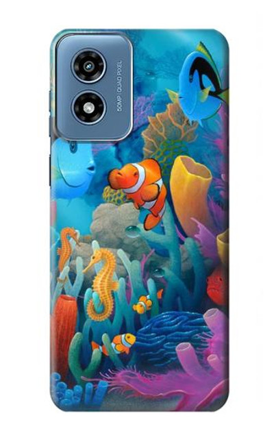 S3227 Underwater World Cartoon Case Cover Custodia per Motorola Moto G Play 4G (2024)