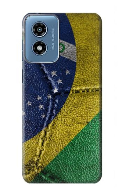 S3297 Brazil Flag Vintage Football Graphic Case Cover Custodia per Motorola Moto G Play 4G (2024)