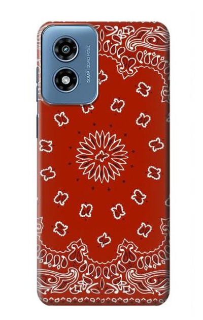 S3355 Bandana Red Pattern Case Cover Custodia per Motorola Moto G Play 4G (2024)