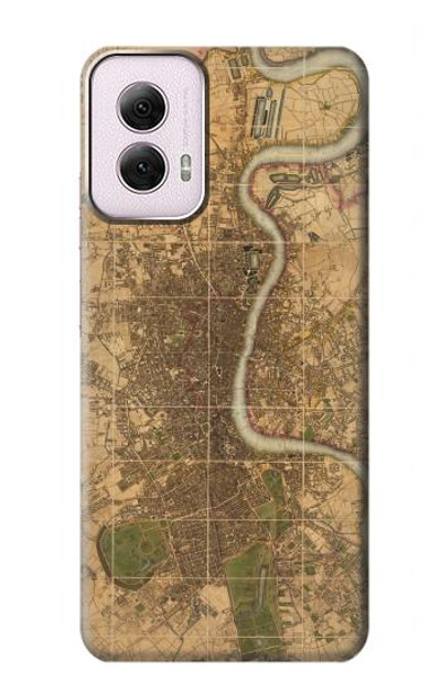 S3230 Vintage Map of London Case Cover Custodia per Motorola Moto G Power 5G (2024)