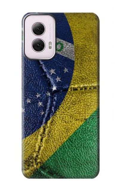 S3297 Brazil Flag Vintage Football Graphic Case Cover Custodia per Motorola Moto G Power 5G (2024)