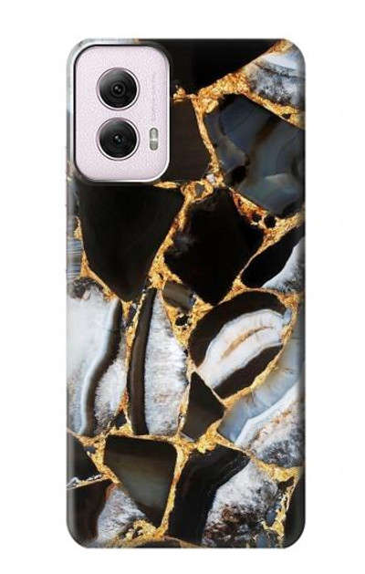 S3419 Gold Marble Graphic Print Case Cover Custodia per Motorola Moto G Power 5G (2024)