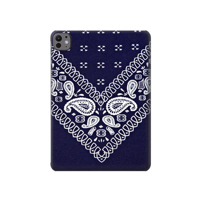 S3357 Navy Blue Bandana Pattern Case Cover Custodia per iPad Pro 11 (2024)