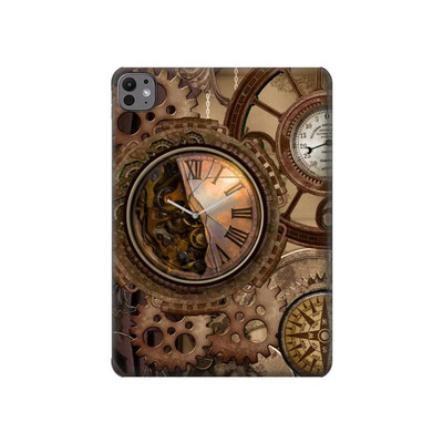 S3927 Compass Clock Gage Steampunk Case Cover Custodia per iPad Pro 11 (2024)