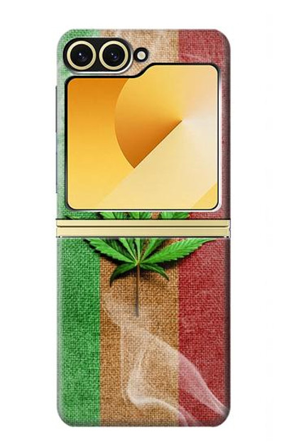 S2109 Smoke Reggae Rasta Flag Case Cover Custodia per Samsung Galaxy Z Flip 6, Flip 7 FE