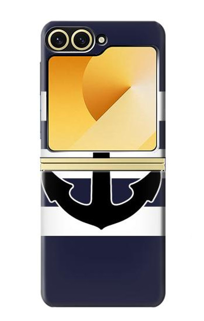 S2758 Anchor Navy Case Cover Custodia per Samsung Galaxy Z Flip 6, Flip 7 FE