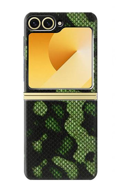 S2877 Green Snake Skin Graphic Printed Case Cover Custodia per Samsung Galaxy Z Flip 6, Flip 7 FE S2877 Green Snake Skin Graphic Printed Case Cover Custodia per Samsung Galaxy Z Flip 6, Flip 7 FE