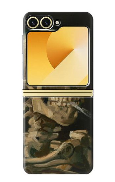 S3358 Vincent Van Gogh Skeleton Cigarette Case Cover Custodia per Samsung Galaxy Z Flip 6, Flip 7 FE S3358 Vincent Van Gogh Skeleton Cigarette Case Cover Custodia per Samsung Galaxy Z Flip 6, Flip 7 FE