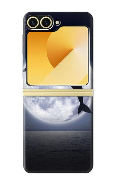 S3510 Dolphin Moon Night Case Cover Custodia per Samsung Galaxy Z Flip 6, Flip 7 FE S3510 Dolphin Moon Night Case Cover Custodia per Samsung Galaxy Z Flip 6, Flip 7 FE