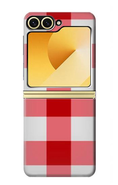 S3535 Red Gingham Case Cover Custodia per Samsung Galaxy Z Flip 6, Flip 7 FE