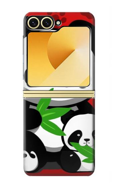 S3929 Cute Panda Eating Bamboo Case Cover Custodia per Samsung Galaxy Z Flip 6