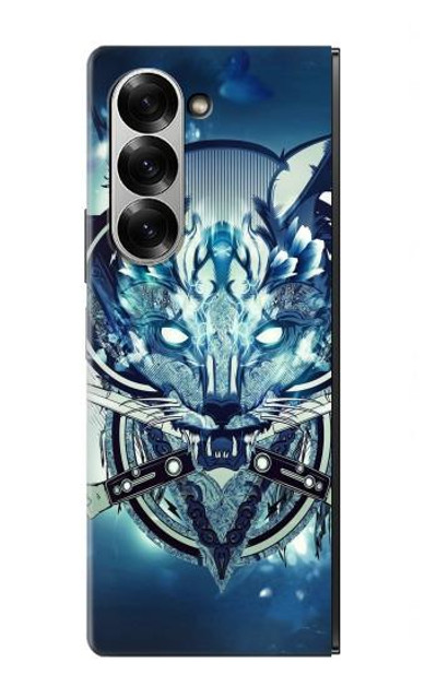 S1135 Wolf with knives Rock Case Cover Custodia per Samsung Galaxy Z Fold 6 S1135 Wolf with knives Rock Case Cover Custodia per Samsung Galaxy Z Fold 6