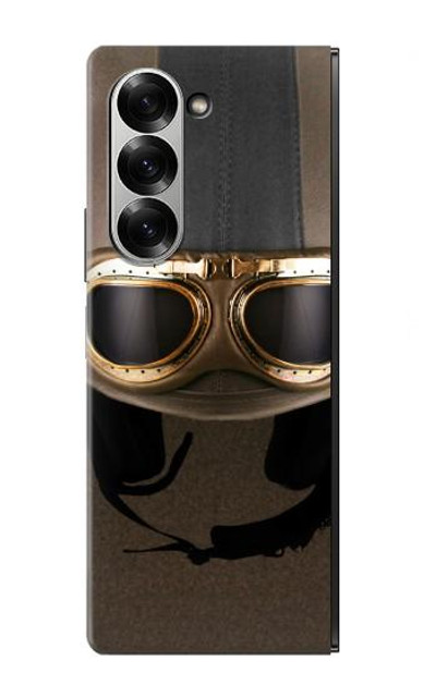 S2645 Vintage Brown Goggles Motorcycle Helmet Case Cover Custodia per Samsung Galaxy Z Fold 6 S2645 Vintage Brown Goggles Motorcycle Helmet Case Cover Custodia per Samsung Galaxy Z Fold 6