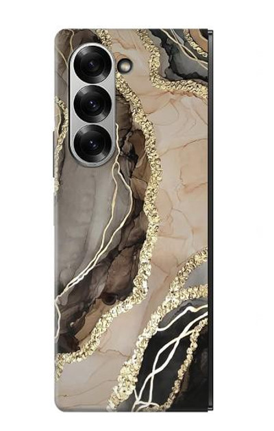 S3700 Marble Gold Graphic Printed Case Cover Custodia per Samsung Galaxy Z Fold 6