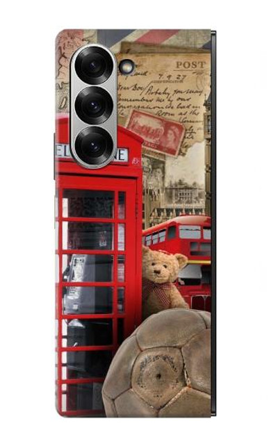 S3856 Vintage London British Case Cover Custodia per Samsung Galaxy Z Fold 6
