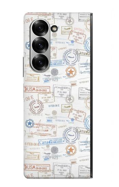 S3903 Travel Stamps Case Cover Custodia per Samsung Galaxy Z Fold 6
